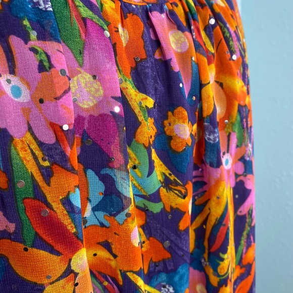 C.D. Daniels Rainbow Floral Plus Size Blouse - Picture 5 of 12